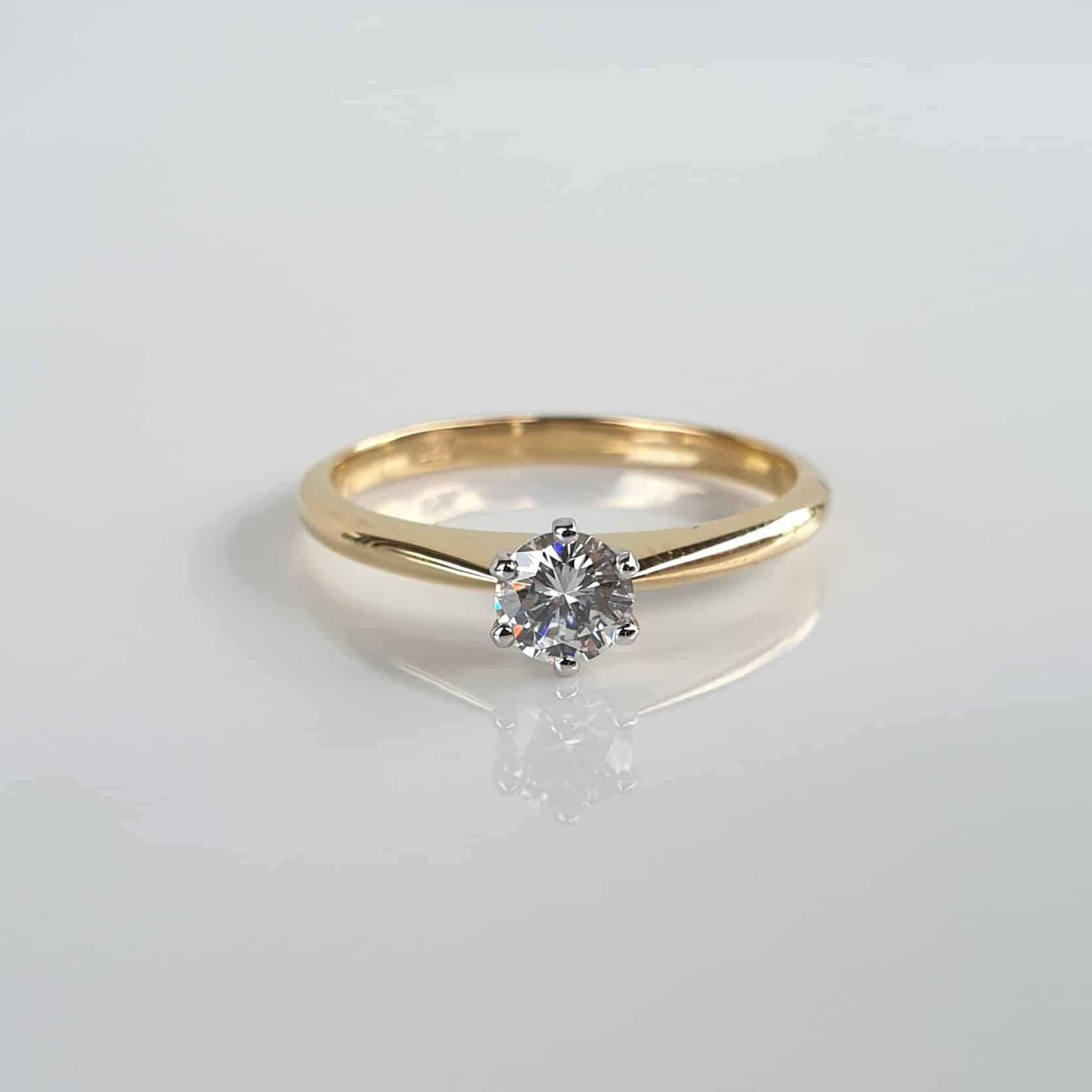 0.325ct Round Brilliant Pinched Band Solitaire