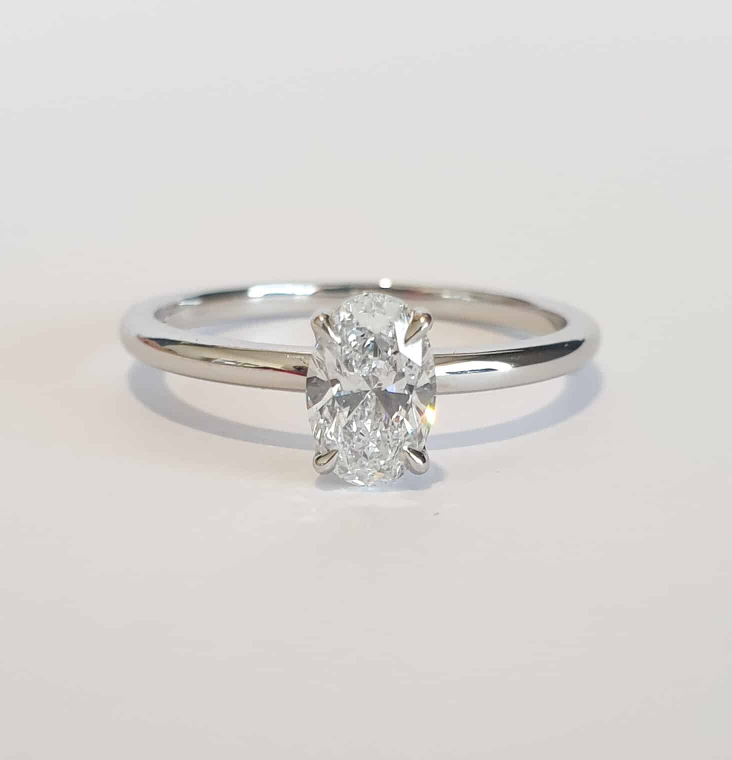 aurupt jewellers oval diamond engagement ring brisbane