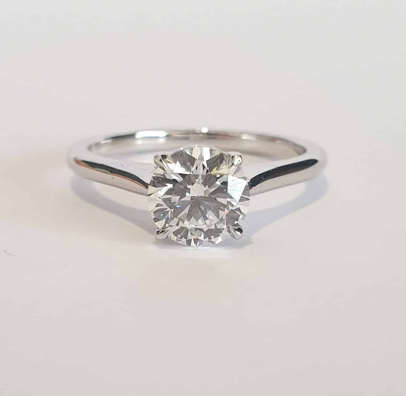 aurupt jewellers round diamond solitaire engagement ring brisbane