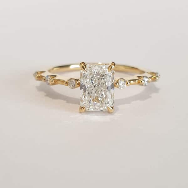 aurupt jewellers radiant diamond engagement ring brisbane