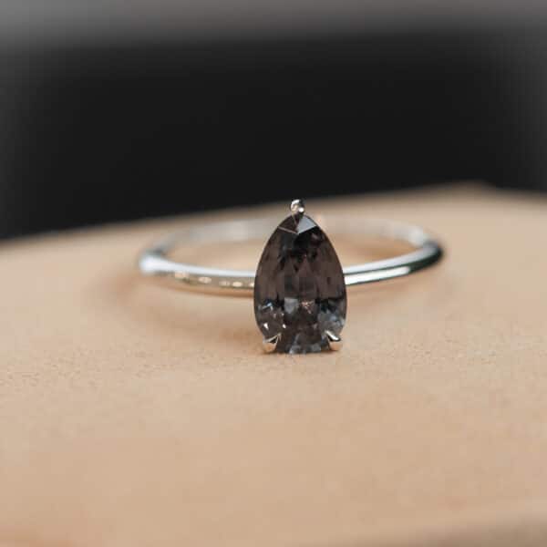 aurupt jewellers grey spinel engagement ring