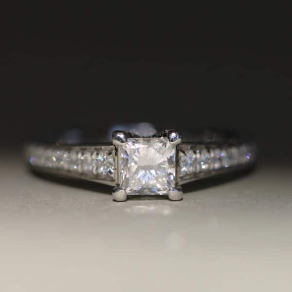 Princess cut engagement ring
