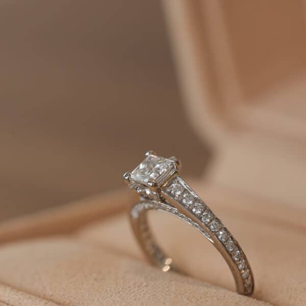 aurupt jewellers princess cut engagement ring