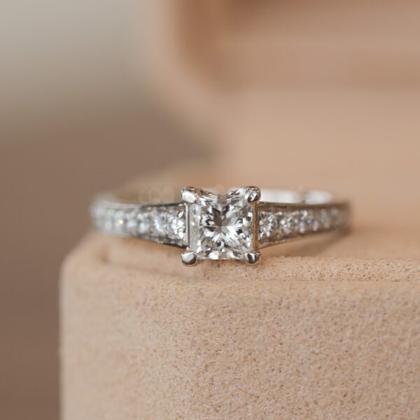 aurupt jewellers princess cut engagement ring