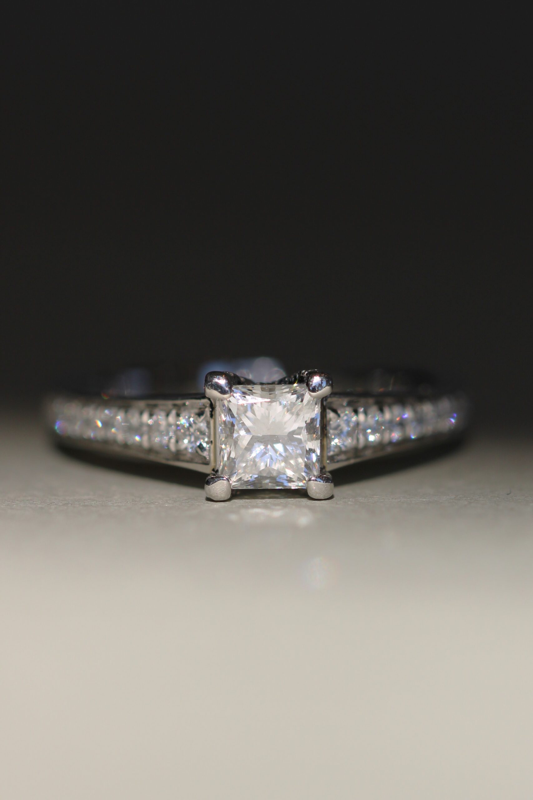 Princess cut engagement ring