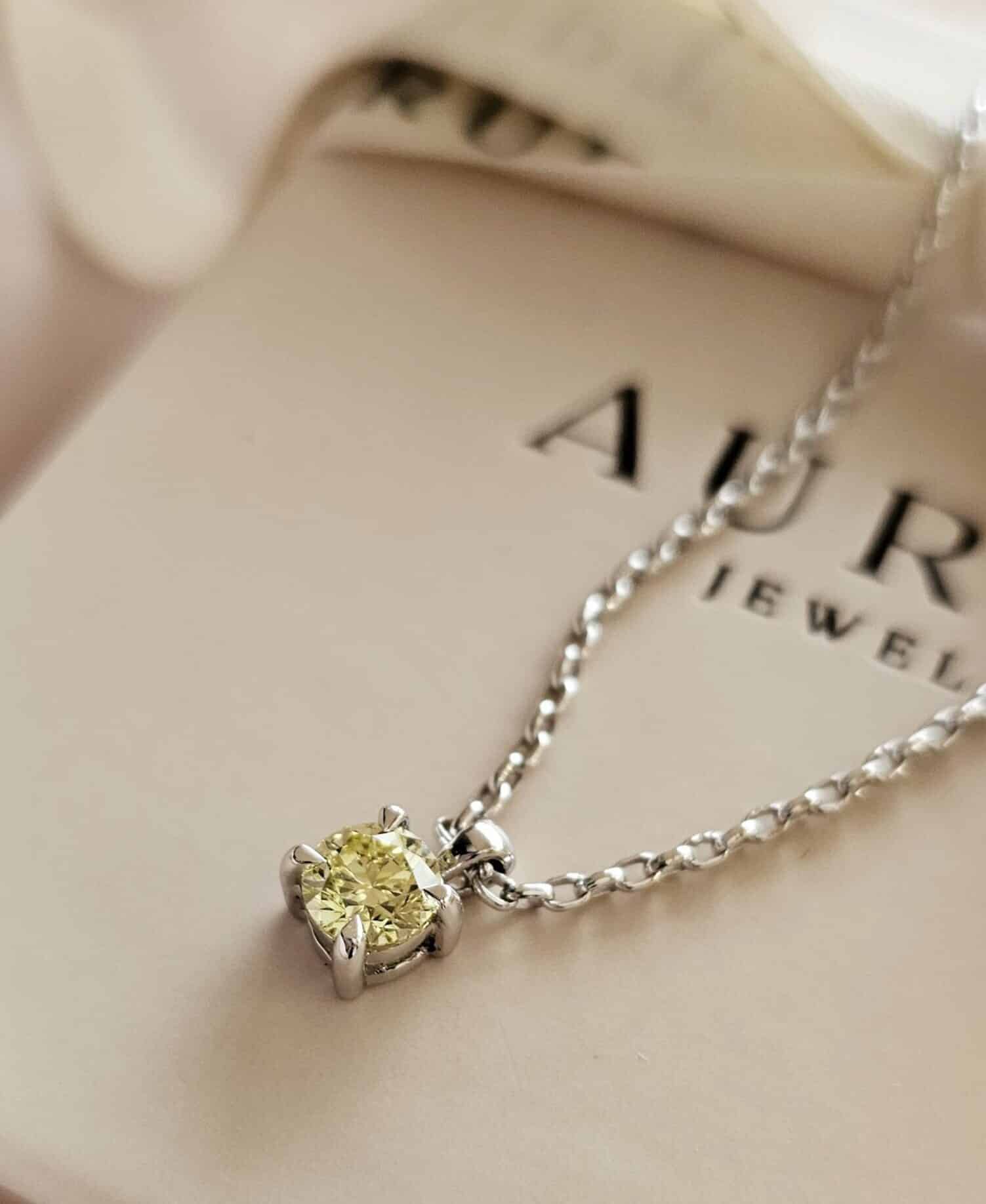 aurupt jewellers yellow diamond pendant