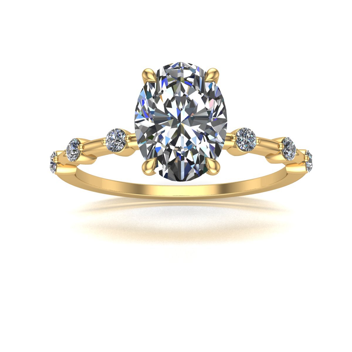aurupt jewellers oval diamond engagement ring