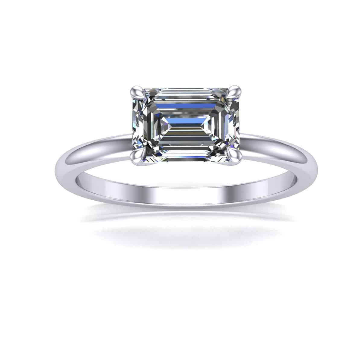 aurupt jewellers emerald cut diamond engagement ring