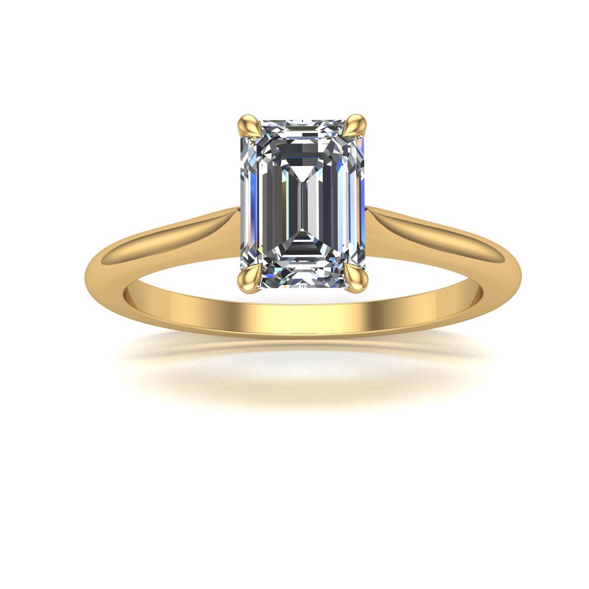 Emerald Cut Classic Engagement Ring - Aurupt Jewellers