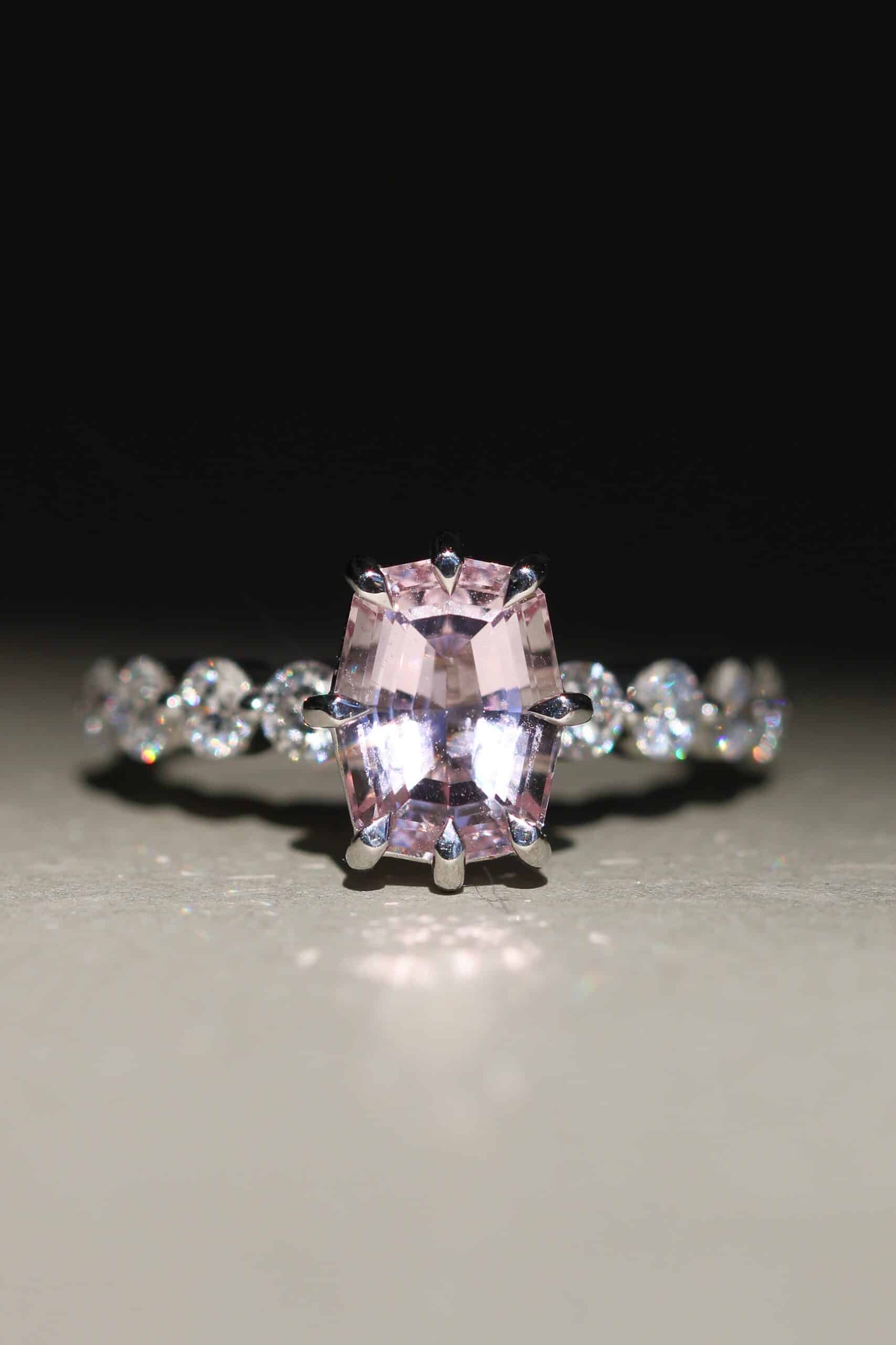 Aria morganite engagement ring
