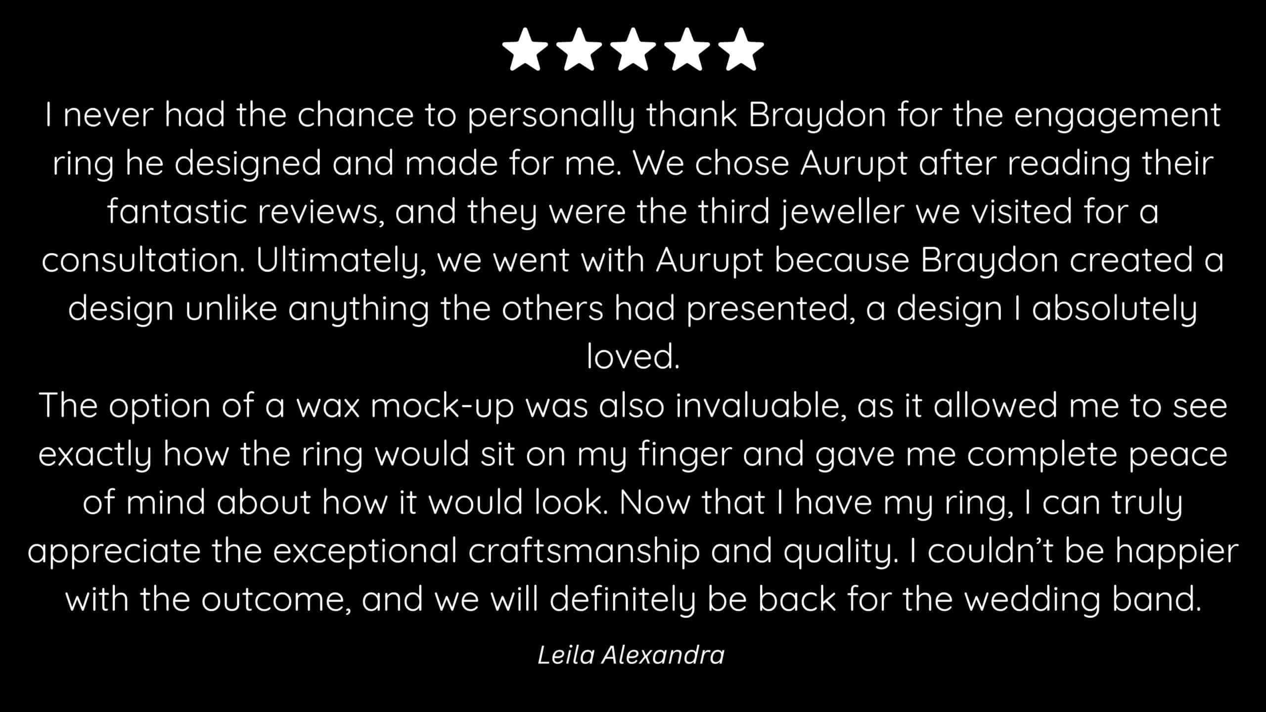 Customer testimonial