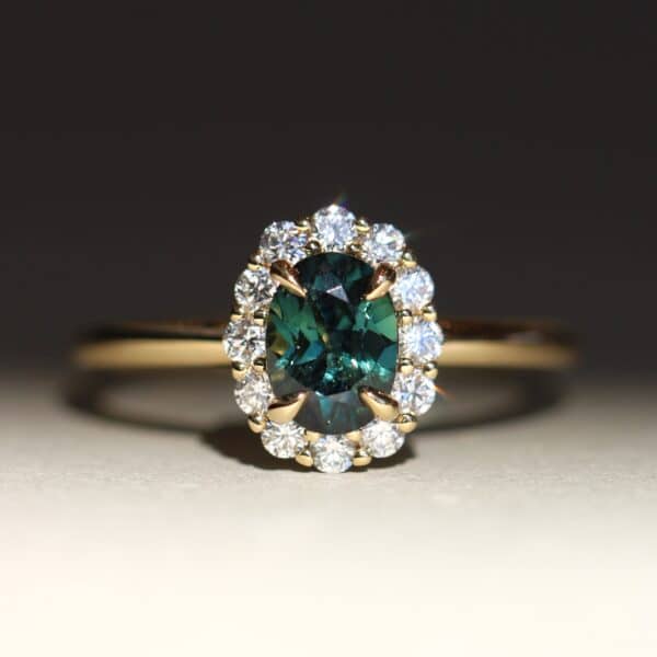 Willow parti sapphire engagement ring
