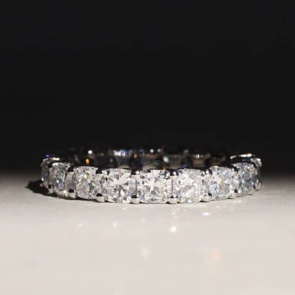 Cushion Cut Eternity Band
