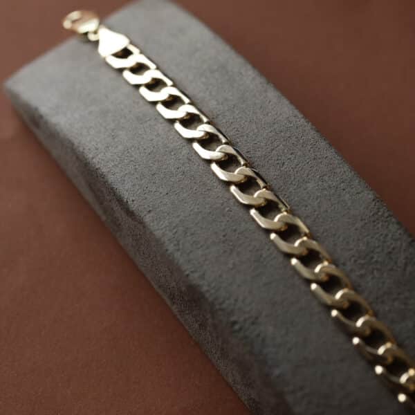 Flat Curb Bracelet - 9ct Yellow Gold